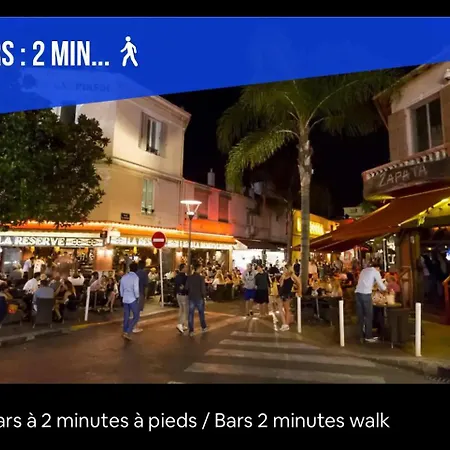 Appartement Impeccable 3 Pieces Avec Balcons, La A 50m Juan Les Pins Proche Cannes Antibes